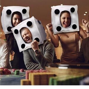NEW Dice Head Costume Bunco or Game Night Hat